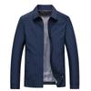 Мужская легкая куртка - Весна/Осень, деловой кэжуал, отложной воротник для мужчин среднего и пожилого возраста.