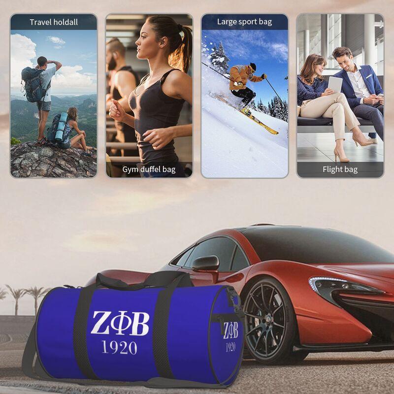 Zeta Phi Beta 1920 Print Travel Duffel Bag Waterproof Lightweight Sport Yoga Gym Bag Workout Overnight Luggage Bags for Women
