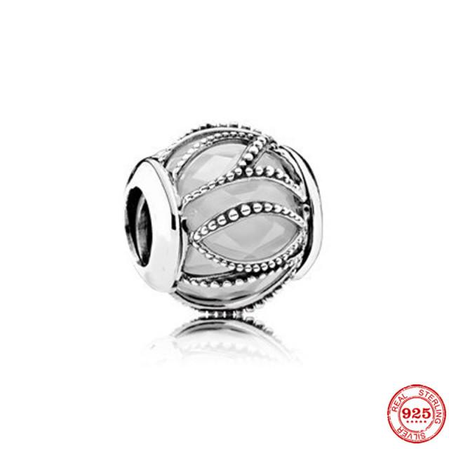 Neastamor Silver 925 Sparkling Blue Star Santa Claus Dangle Charm Bead Fit Original Bracelet Pendant DIY Jewelry Women