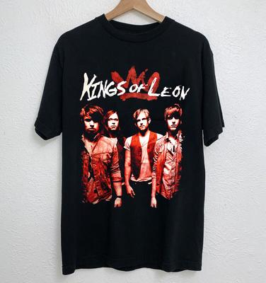 Футболка группы Kings of Leon с коротким рукавом, черная, все размеры, унисекс