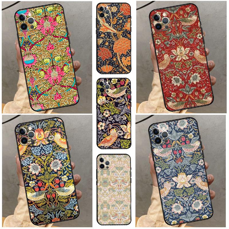 Кейс William Morris Strawberry Thief для Samsung Galaxy A35 A55 A15 A32 A12 A22 A52 A06 A54 A34 A14 A56 A36 A26 A16 A13 A53