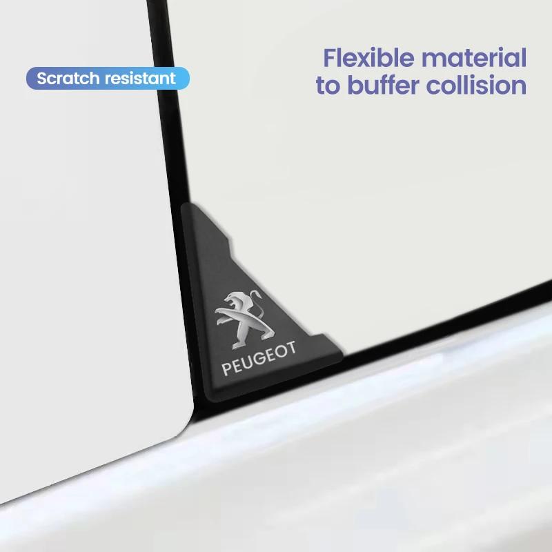 2Pcs Silicone Car Door Corner Cover Auto Anti-collision Protection Sticker For Peugeot 308 408 508 207 208 2008 3008 206 RCZ 307