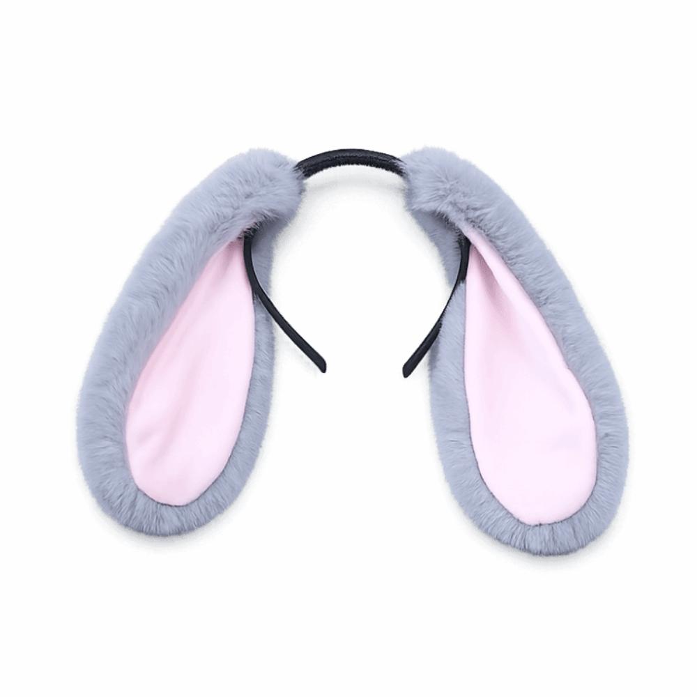Soft Bunny Ears Headband Lop-eared Plush Headwear Elegant Easter Rabbit Hair Hoop Events