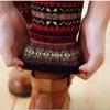 Женские теплые зимние длинные носки вязаные крючком леггинсы чулки