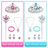 CUTE STONE Princess Accessories Toys Play House Luxury 23 Piece Set Transformation Tiara Crown Princess Pretend Princess Birthday Gifts Costume