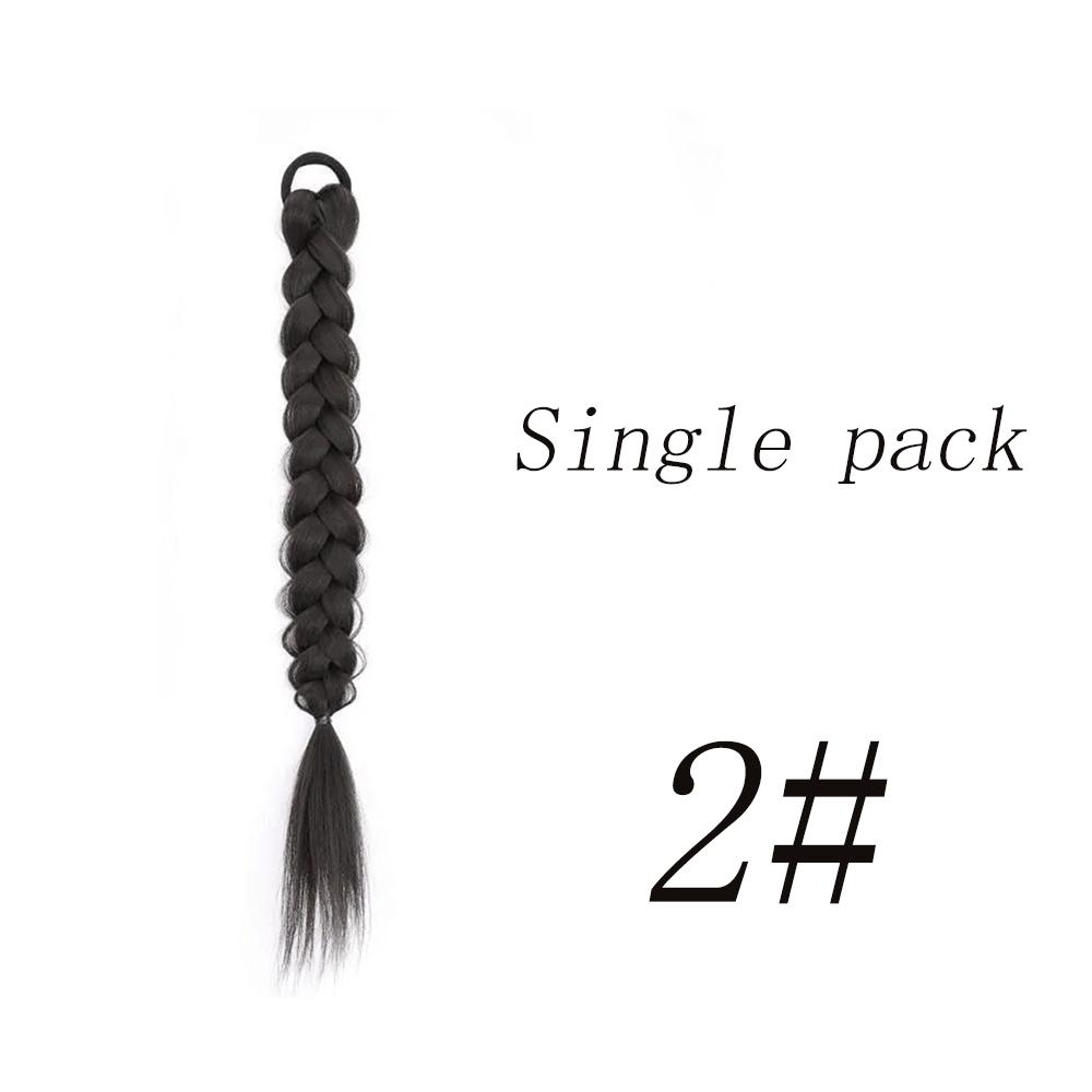 Bybrana Sweet Boxer Braid Twist Одинарный черный коричневый парик из синтетического волокна