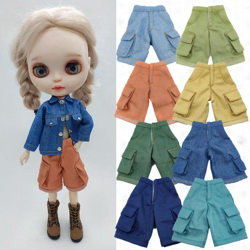 Милые комбинезоны, повседневные джинсовые брюки для кукол Blythe, для кукол OB22, для кукол OB24