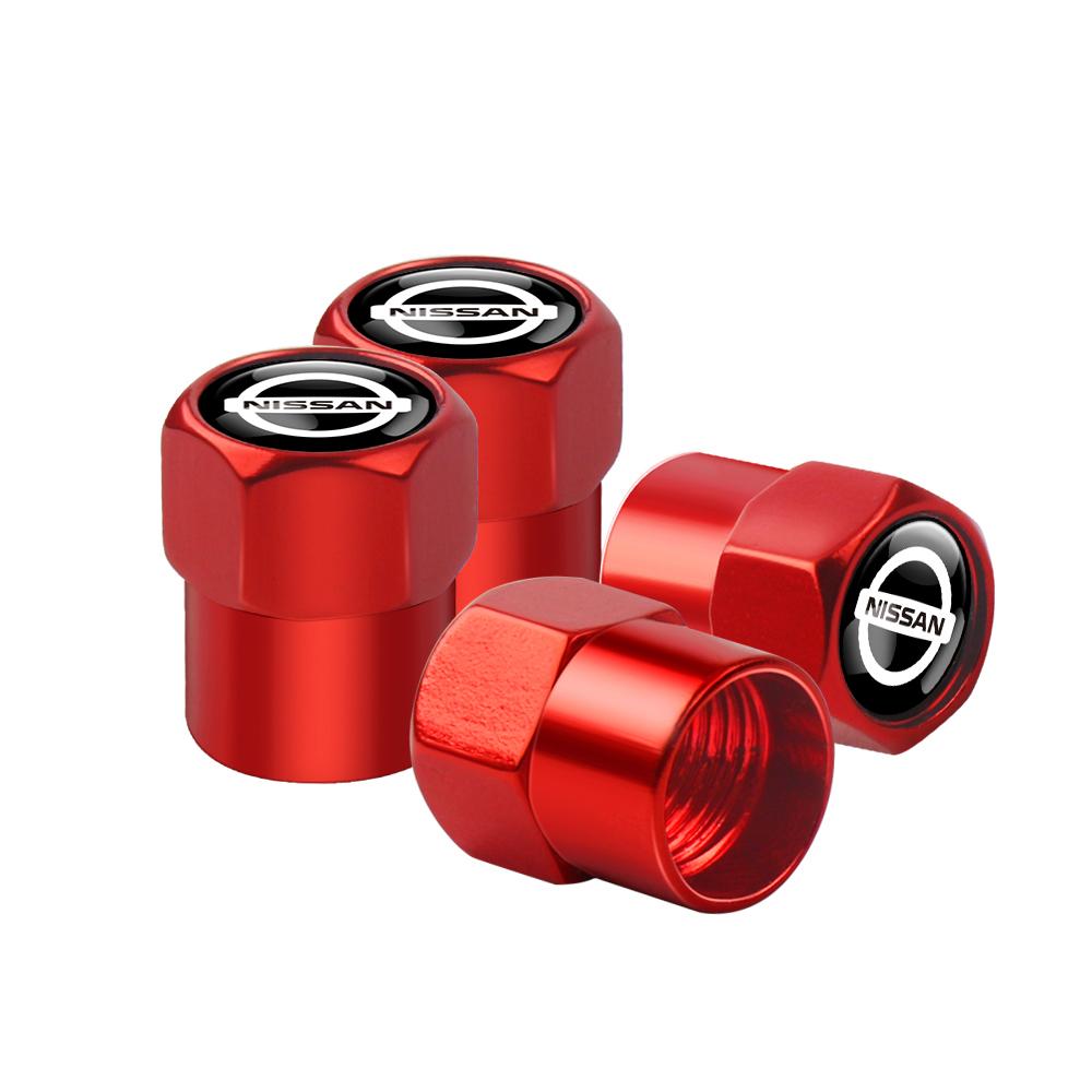 4PCS 3D Metal Tire Valve Caps Car Tyre Air Stems Cover For Nissan Qashqai Juke Leaf Micra 350Z 370Z Armada Nismo Auto Styling