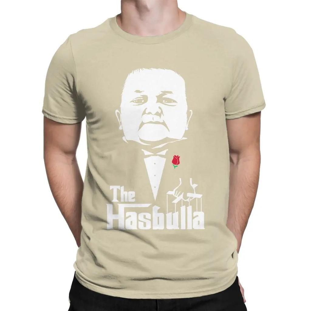 Men Hasbulla Godfather T Shirt Magomedov Khabib Funny Cotton Clothing Fun Short Sleeve Crew Neck Tees Birthday Gift T-Shirts