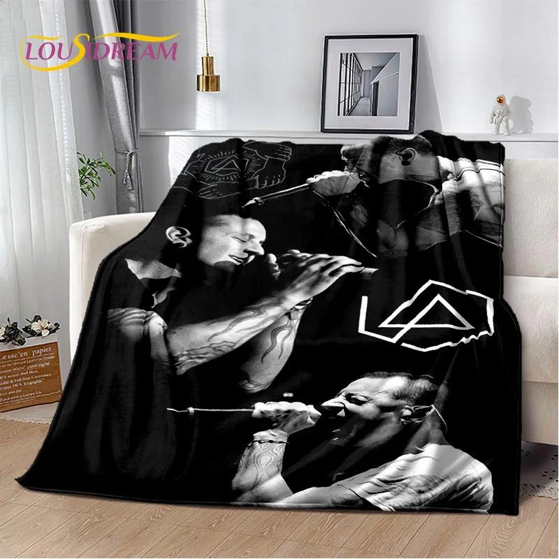 Retro Rock Band 3D L-Linkin Park Soft Flannel Blanket for Beds Bedroom Sofa Picnic,Throw Blanket for Cover Outdoors Leisure Gift