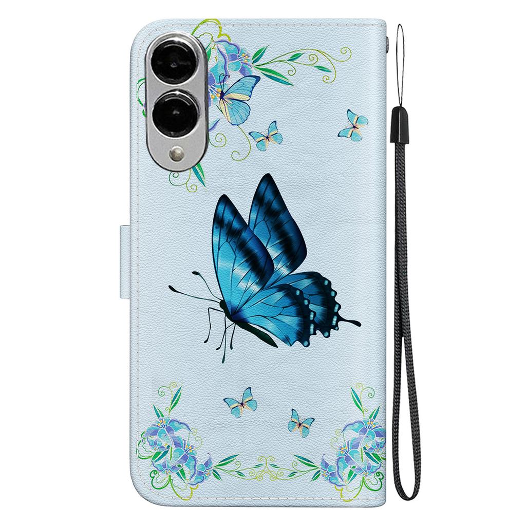 For Samsung Galaxy S25 Edge Wallet Phone Case Anti-Drop Leather Flip Cover Pattern Printing