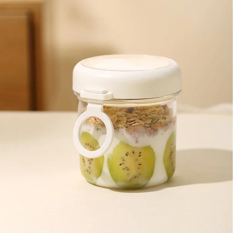 Портативная чашка для овсянки, хлопьев, орехов, йогурта, салата, чашка с вилкой, герметичная коробка для пикника, контейнер для хранения еды для студентов