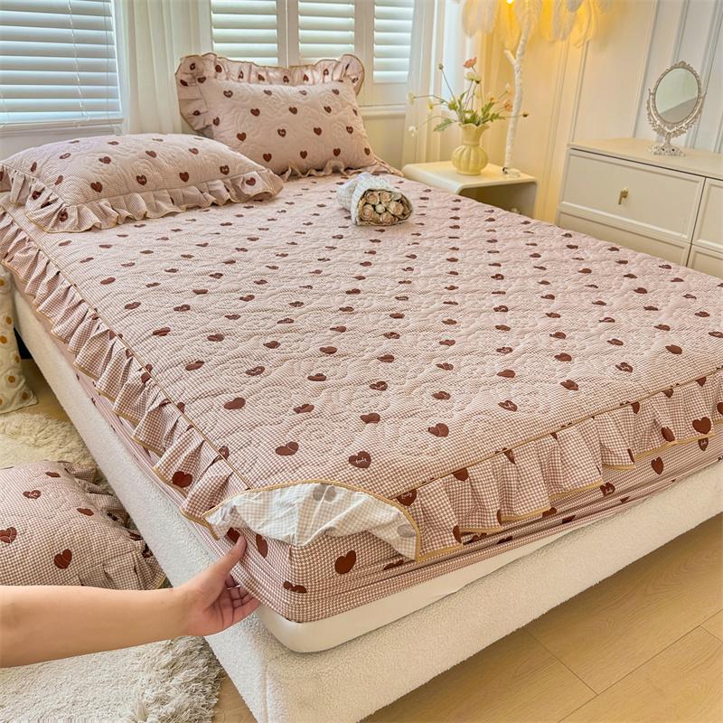 Покрывало, приятное для кожи, простое покрывало для кровати из чистого хлопка, эластичное постельное белье cubre colchón (Нет наволочки)