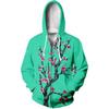 Autumn Winter Zip Up Hoodies Coat Women 3D Printed Men's Zipper Sweatshirt Men's Casual Cardigan Jacket