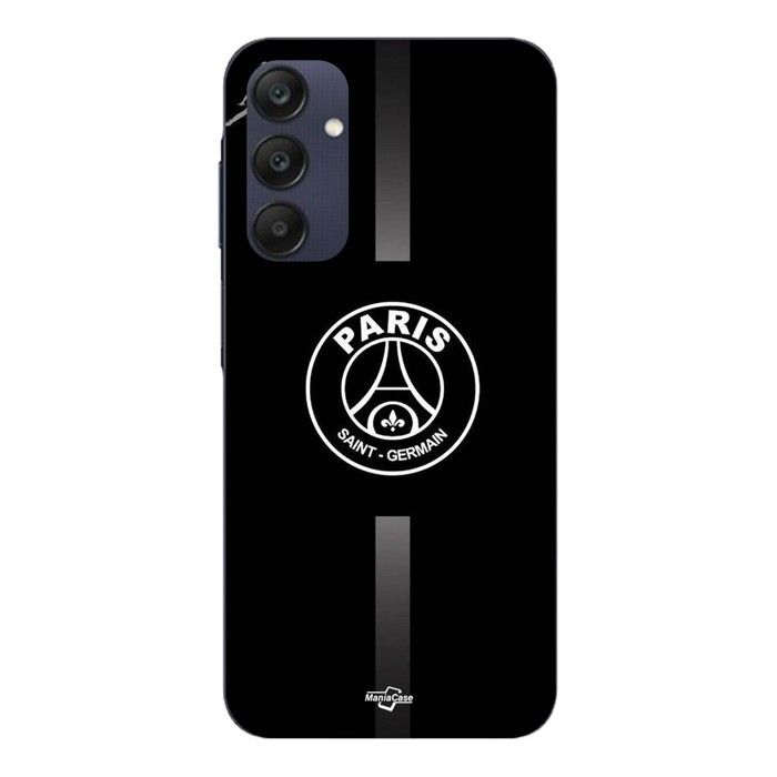 Coque Pour Samsung galaxy A25 PSG logo jordan gris fond noir Maniacase