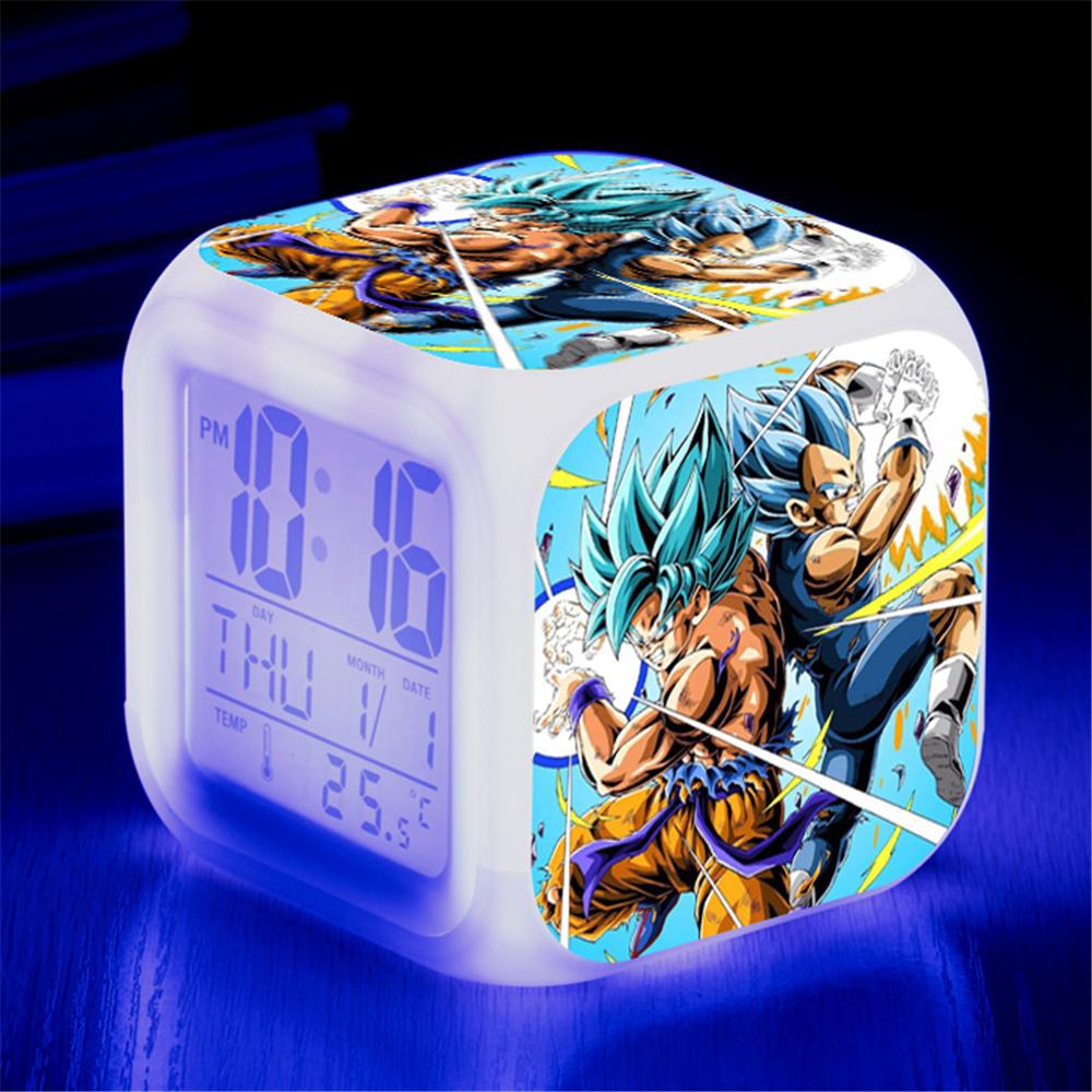 Аниме Dragon Ball Z Часы Супер Сайян Сон Гоку Гохан Чичи Видел Веджета Тракс Бульма Гогета Ямча Будильник Фигурка Игрушки