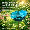 Outdoor Creative Flower Bird Feeder Courtyard Garden Metal Flower Foot Drinker Gardening Decoration Ornaments