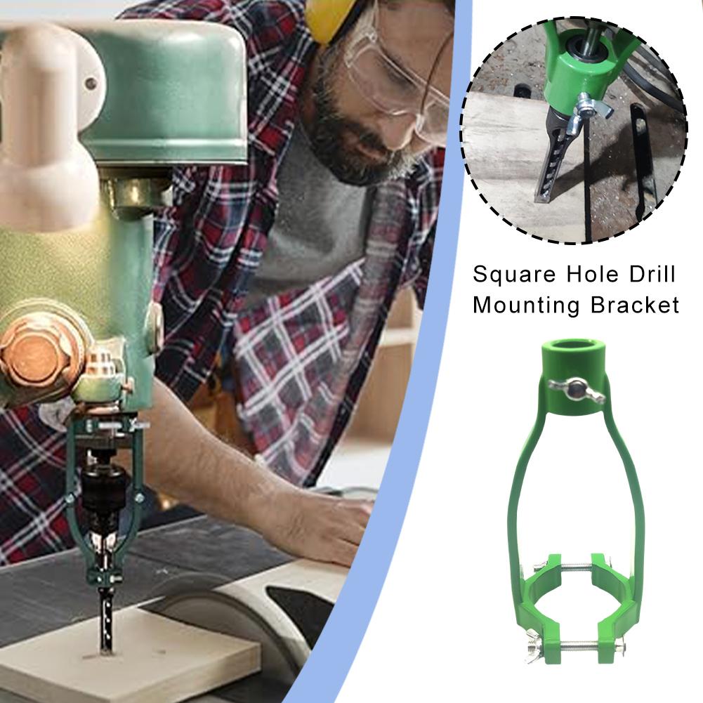 The New Square Hole Drill Fixed Bracket Adapter Attachment Joint Square Converter Mortiser Hand K3Q0
