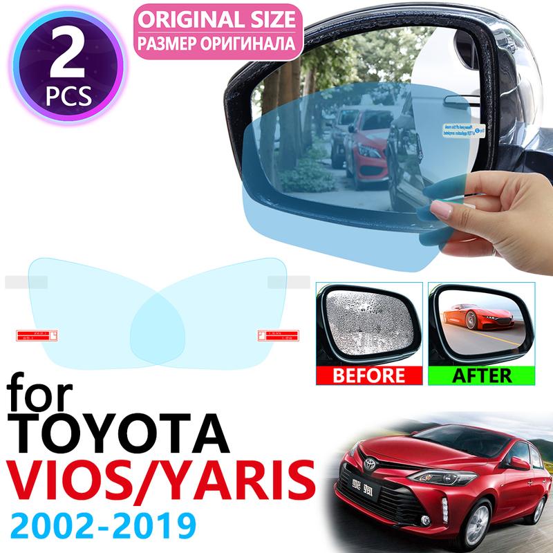 for Toyota Vios Yaris Belta Soluna xp40 xp90 xp150 2002~ Full Cover Rearview Mirror Rainproof Anti Fog Film Accessories 2017