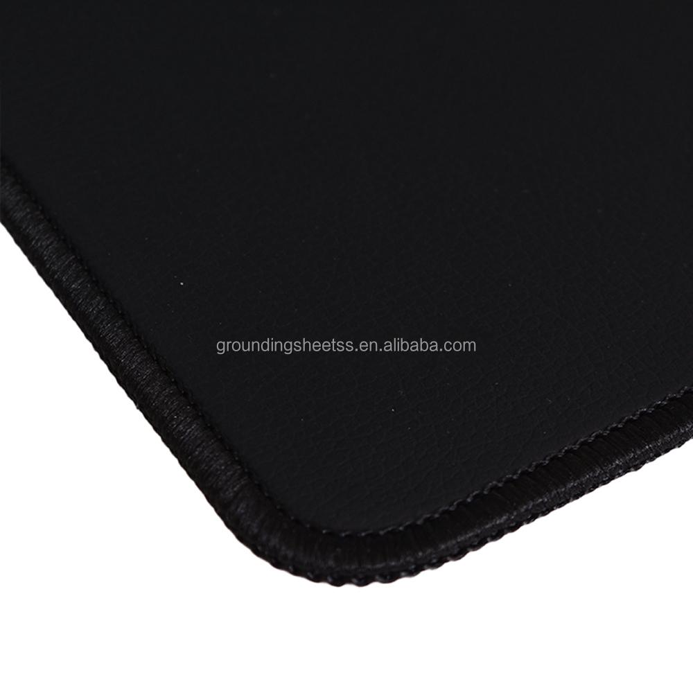 CONDUCTIVE Eco-Friendly Anti-Fatigue Non-Slip Earthing Mouse Pad-Grounding Desk Mat PU Leather Surface 2mm Thick Rubber Backing