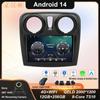Android 14 Carplay Auto для Renault Logan 2 Sandero 2 2012 - 2016 2017 2018 2019 Автомобильный радиоприемник Мультимедийный плеер Стерео GPS WIFI DPS