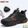 New Rotating Button Safety Shoes Men 10Kv Insulated Shoes Anti Smashing Anti Piercing Work Shoes Composite Toe Work Sneakers
