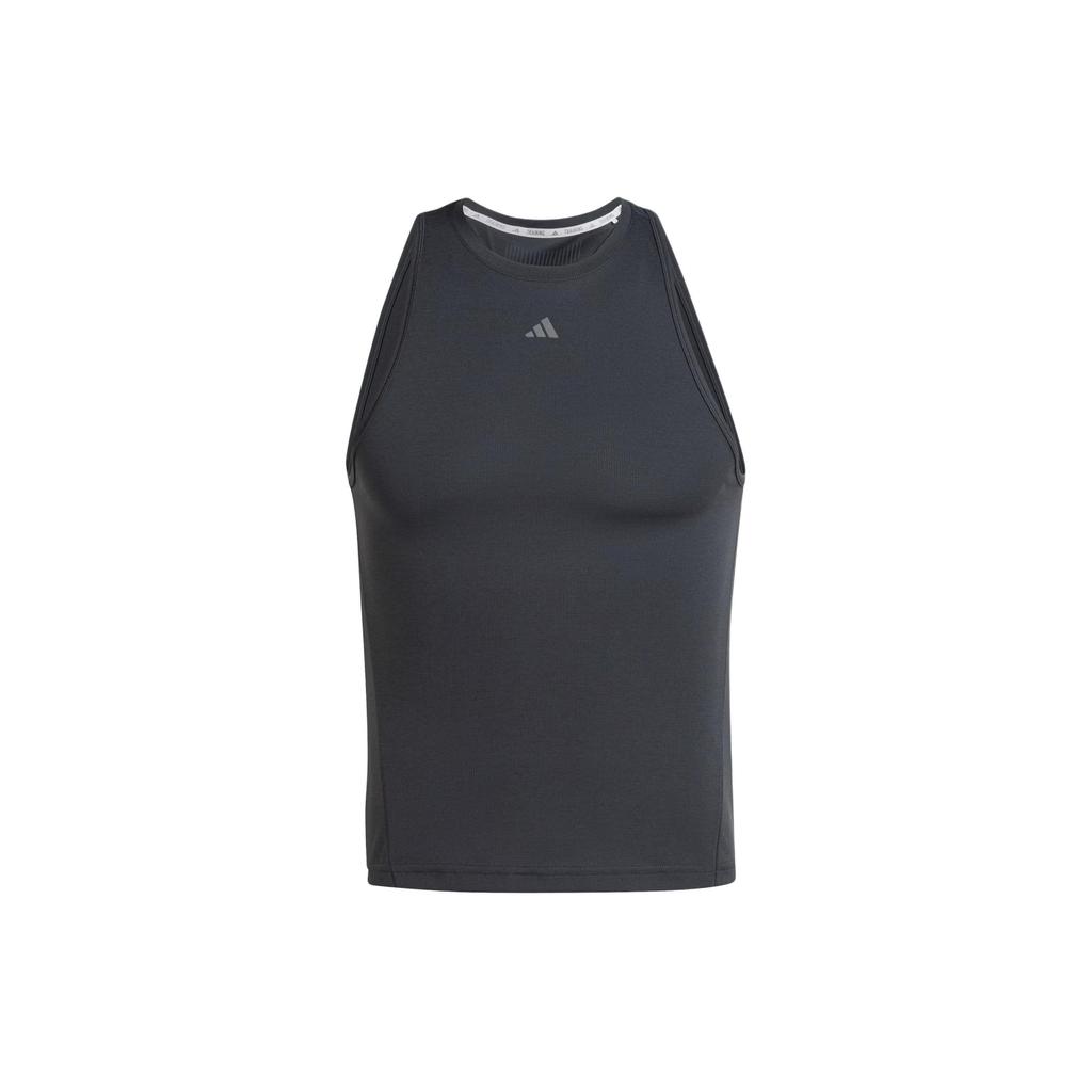 adidas Майка с круглым вырезом и сплошным логотипом, женские топы, черные IU1128