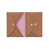 Hermes Calvi Duo Mysore Goat Leather Wallet Card Holder Regular Women Wallets Quebracho Mauve-Sylvestre H083038CKAI