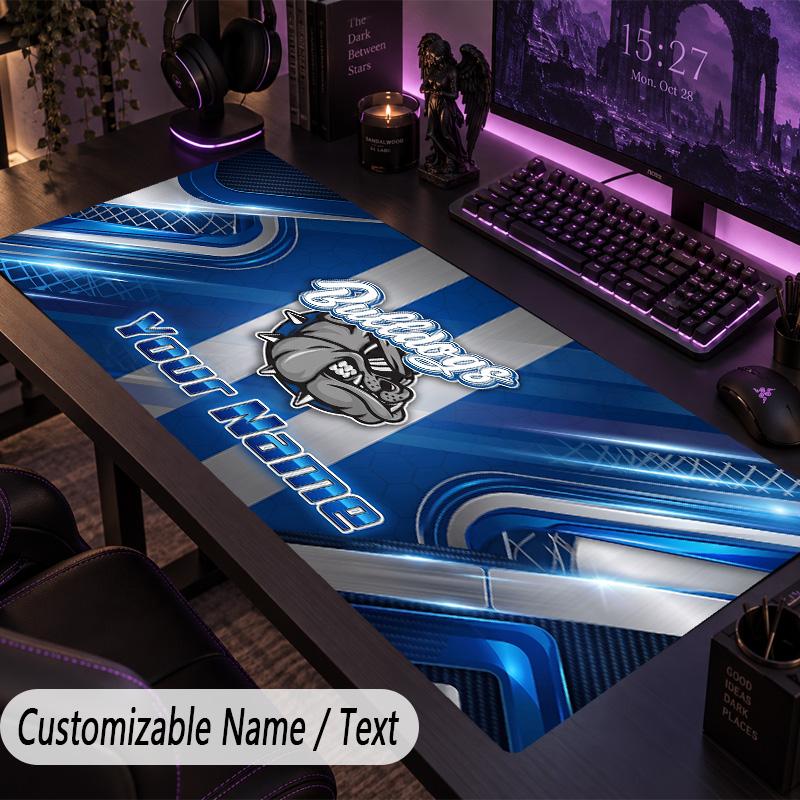 Large Mouse PadCanterbury-Bankstown Bulldogs Custom Name Text Personalized Desk Mat Non Slip Gaming Pad