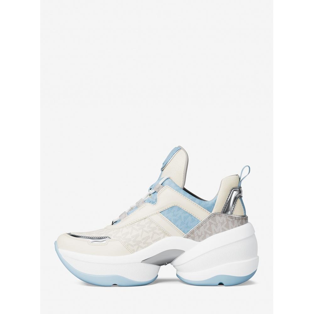 Michael Kors Кеды на танкетке Olympia 49s5olfs1b1540 Светло-голубой