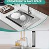 Полка для посуды, кухонная стойка для стоков, складная полка для посуды из нержавеющей стали на раковине