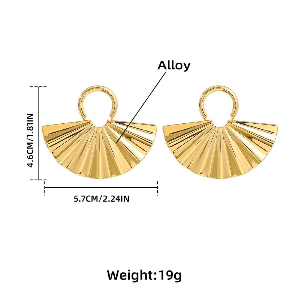 Трендовые веерообразные серьги-подвески Креативные металлические серьги-гвоздики в стиле панк-серьги для женщин