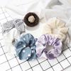 5PCS Mixed Colors Fashion Hair Bands Korean Elastic Satin Silk Dots Hair Tie for Women Girls Ponytail Holder Scrunchie