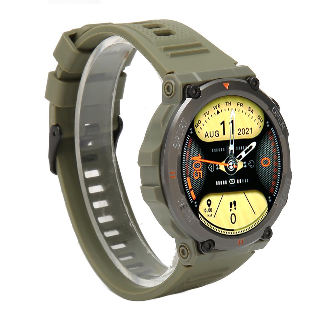 Смарт-часы мужские водонепроницаемые Bluetooth ответ на звонок спортивные фитнес-умные часы для телефона зеленые