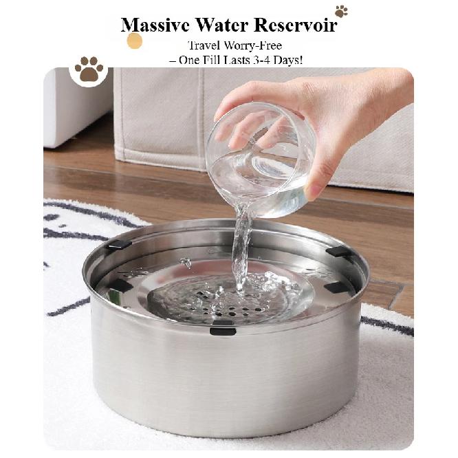 304 Stainless Steel Anti-Slip Floating Pet Bowl – Spill-Proof Food & Water Feeder with Heavy Duty Design for Dogs