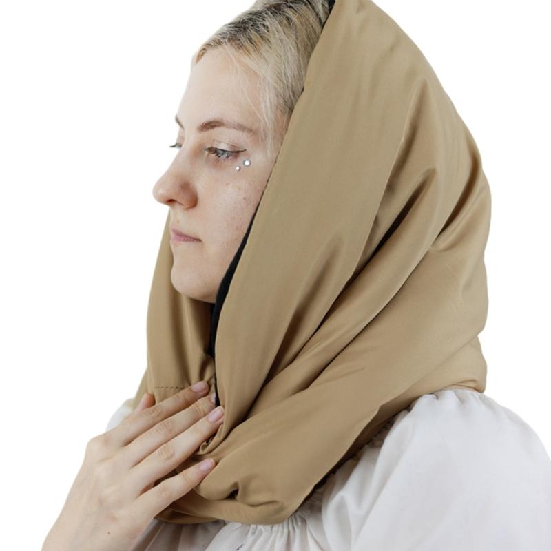 Взрослый хлопковый платок для улицы, зимний теплый стеганый головной убор, шаль с капюшоном, ветрозащитная шапка-пуховик, унисекс, повседневный головной убор