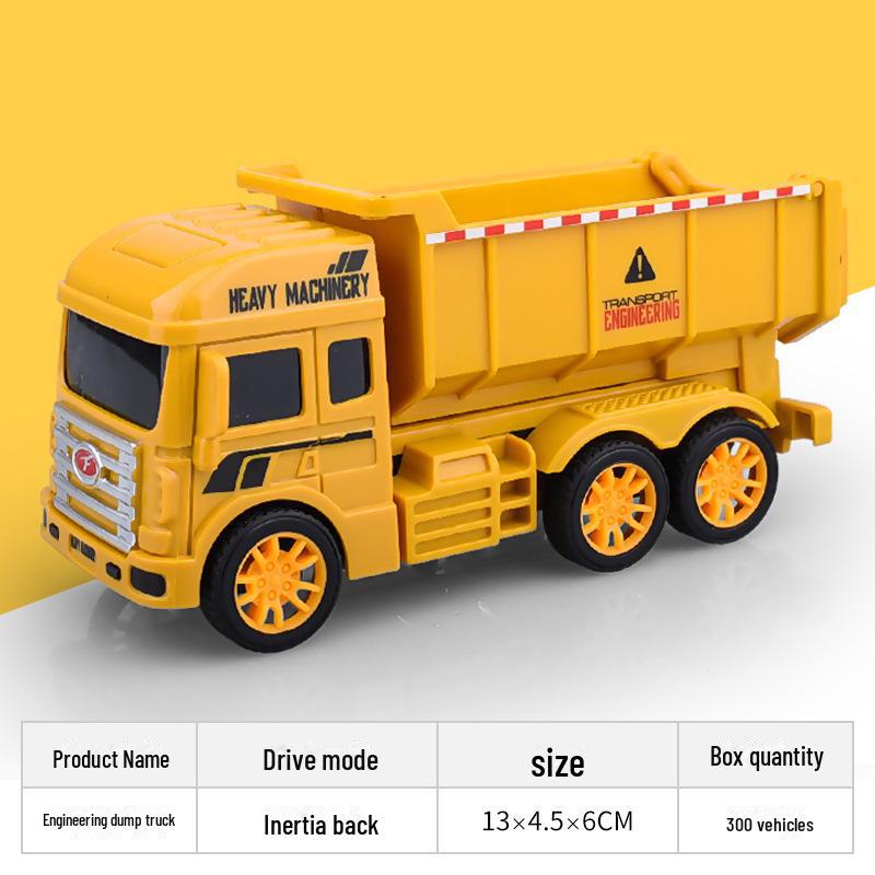 Children's Boys Garbage Truck Toy Set: Inertia Car & Fire Truck