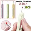 2pcs 2 In 1 Needle Threaders Sewing Tools with Seam Ripper Automatic Sewing Threading Seam Remover for Sewing Crafting Cross-Stitch