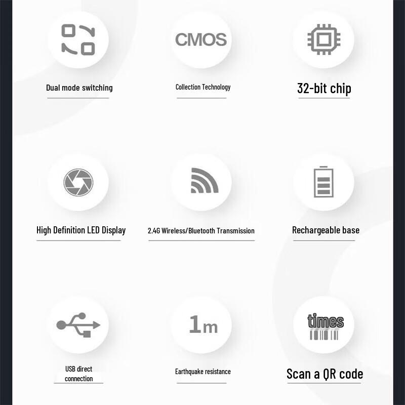 Deli 14970WB Беспроводной 1D/2D сканер штрих-кодов