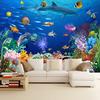 Murals 3D Dream Underwater World Fish Wall Mural Children Kids Bedroom Background Wallpaper