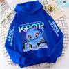 Горячие K-pop Худи Охотники на демонов Девушка Тонкая Толстовка с капюшоном Осень Спортивный костюм Капюшон Спортивная одежда Пуловер с длинным рукавом Детская одежда
