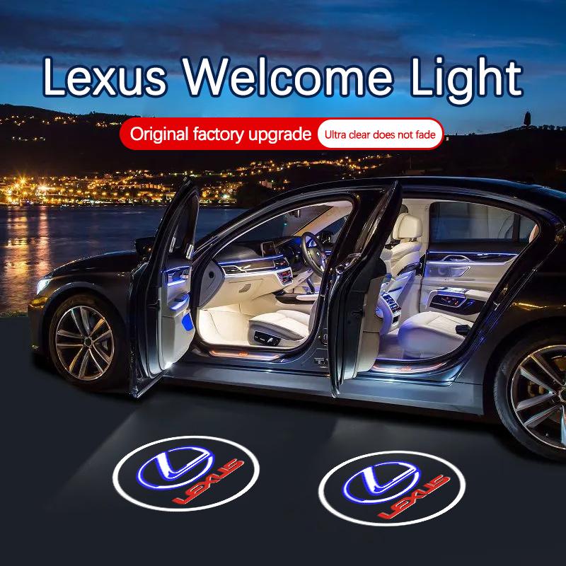 Добро пожаловать Подсветка Двери Автомобиля Для Lexus ES RX GX LS LX IS GS RC UX IS IS250 IS300 IS350 ES300 Проектор Иконки Лампа Автомобильные Аксессуары