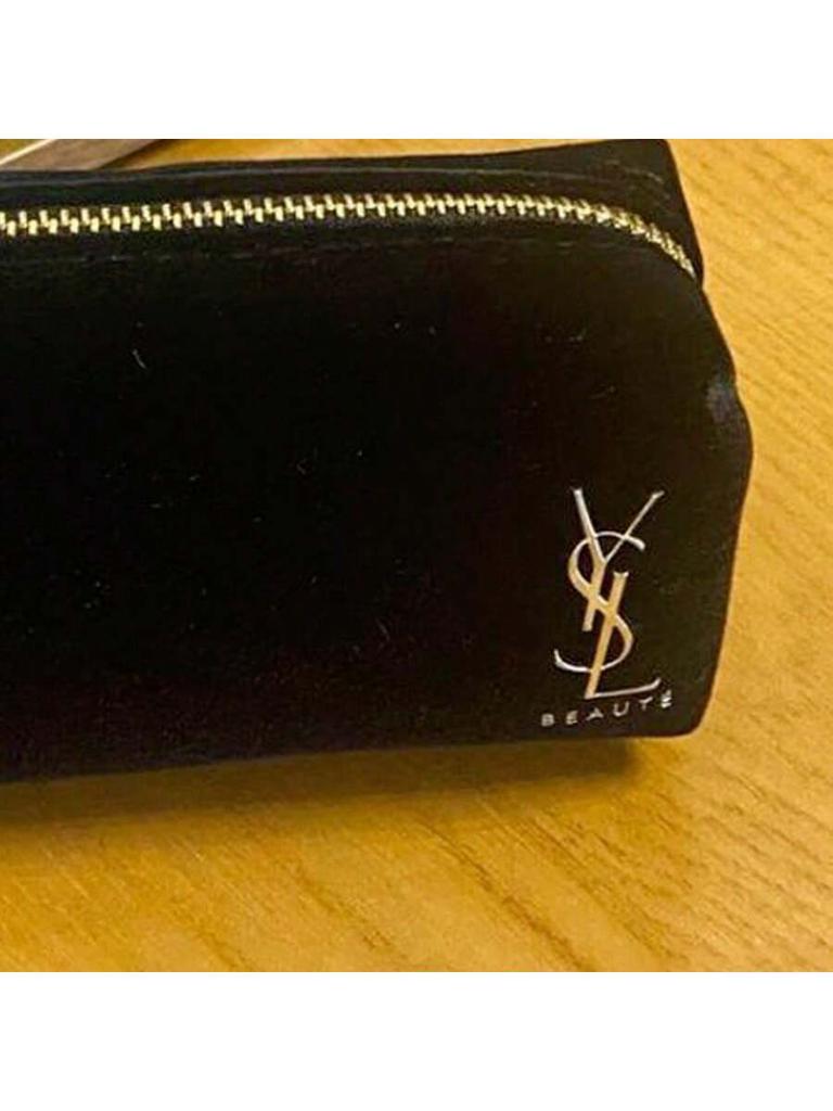 YSL - Черная сумка для хранения кистей для макияжа, также можно использовать как пенал. Это элегантно, просто, компактно. Подходит для повседневного использования и универсален