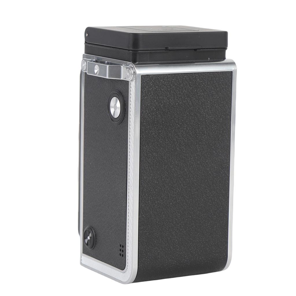 Винтажная миниатюрная цифровая камера Портативная в стиле TLR 1080P FHD Видео 12 МП Автофокус Видеокамера для видеоблогинга Черная 128 ГБ