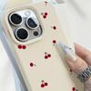 Простой чехол для телефона с узором из вишен, подходит для iPhone 17 16 15 14 13 12 11 Pro/Max/Plus, противоударная задняя крышка