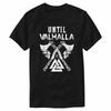 Футболка Nordic Warrior Until Valhalla 100% Хлопок Круглый вырез Летняя с коротким рукавом Повседневная мужская футболка Размеры S3XL