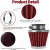 AHL Red 42Mm Universal Air Filter Fit For Pod / 150Cc-250Cc Motorcycle Scooter ATV Dirt Bike/50Cc 70Cc 90Cc 110Cc 125Cc Coolster Tao Tao Sunl/Quad Go