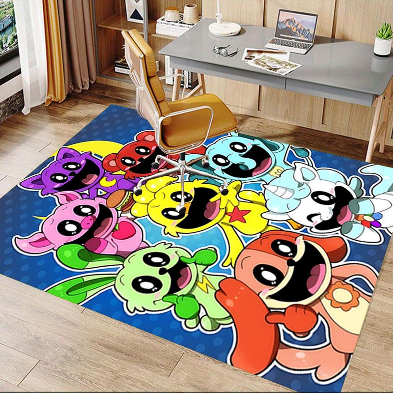 Happy Cartoon Characters Carpet For Playroom Bedroom Living Room Sofa Home Decorkids Game Area Rug Nonslip Floor Mat