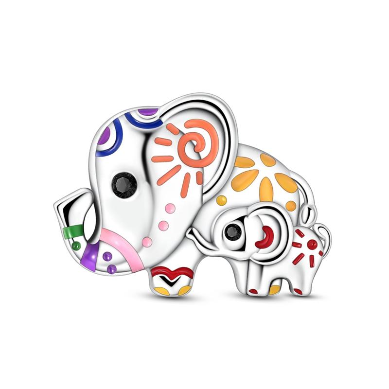 925 Silver Charm Bead Mother's Day Love Heart Family Charms Beads Pendants Fit Bracelet Women Jewelry Gifts