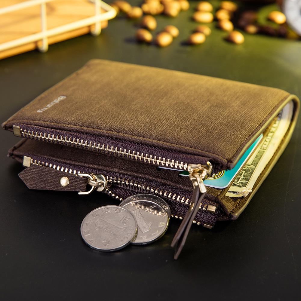 Theft Protec Coin Bag Zipper Men Wallets Famous Brand Mens Wallet Male Money Purses Wallets  Design Top Men Wallet